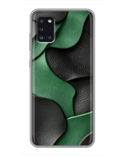 Чехол для Samsung Galaxy A31 (A315) с картинкой «Зеленые кожаные волны»