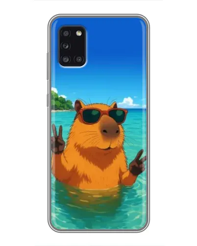 Чехол для Samsung Galaxy A31 (A315) с картинкой «Морская капибара»