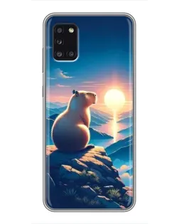 Чехол для Samsung Galaxy A31 (A315) с картинкой «Закат солнца с капибарой» Чехол для Samsung Galaxy A31 (A315) с картинкой «Закат солнца с капибарой»