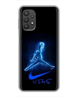 Чехол для Samsung Galaxy A32 (5G) с картинкой «Jordan Neon Blue»