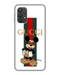 Чехол для Samsung Galaxy A32 (5G) с картинкой «Микки Маус Gucci — полосы»