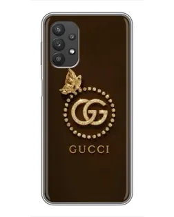 Чехол для Samsung Galaxy A32 (5G) с картинкой «Gucci — золотая бабочка»