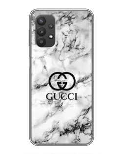 Чехол для Samsung Galaxy A32 (5G) с картинкой «Gucci — мраморный шик»