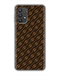 Чехол для Samsung Galaxy A32 (5G) с картинкой «Gucci — золотые диагонали»