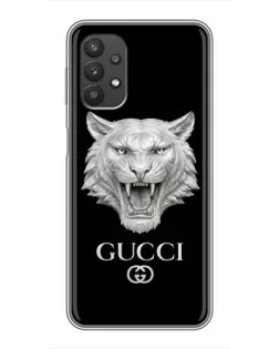 Чехол для Samsung Galaxy A32 (5G) с картинкой «Gucci — серебряный лев»