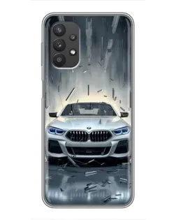 Чехол для Samsung Galaxy A32 (5G) с картинкой «BMW в свете фар»