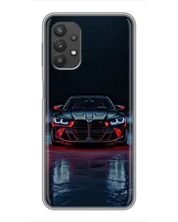 Чехол для Samsung Galaxy A32 (5G) с картинкой «BMW на мокрой дороге»