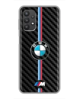 Чехол для Samsung Galaxy A32 (5G) с картинкой «Эмблема BMW и карбон»