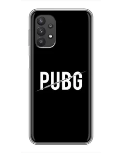 Чехол для Samsung Galaxy A32 (5G) с картинкой «PUBG — белый логотип»