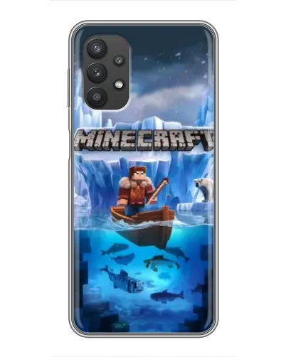 Чехол для Samsung Galaxy A32 (5G) с картинкой «Minecraft ледяной мир»