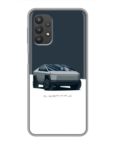 Чехол для Samsung Galaxy A32 (5G) с картинкой «Серебристый Cybertruck Tesla»