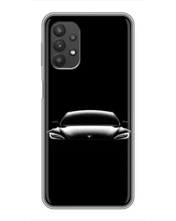 Чехол для Samsung Galaxy A32 (5G) с картинкой «Фары Tesla Night»