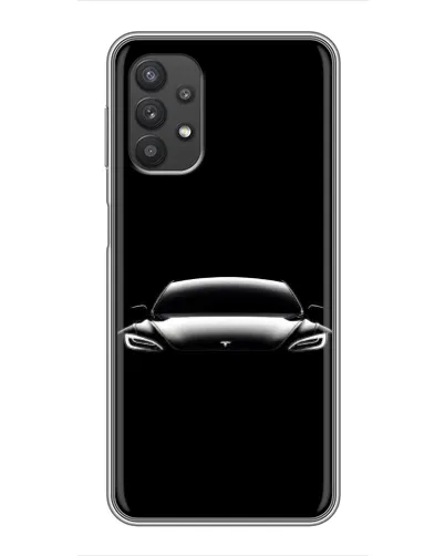 Чехол для Samsung Galaxy A32 (5G) с картинкой «Фары Tesla Night»