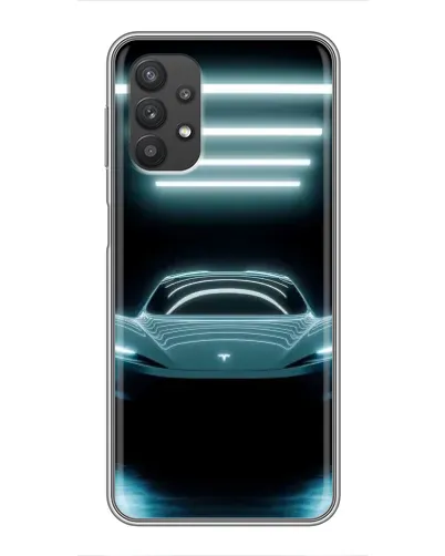 Чехол для Samsung Galaxy A32 (5G) с картинкой «Tesla в неоне»
