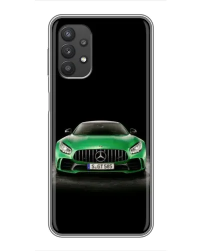 Чехол для Samsung Galaxy A32 (5G) с картинкой «Mercedes — неоновый лого»