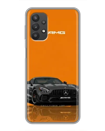 Чехол для Samsung Galaxy A32 (5G) с картинкой «Оранжевый Mercedes AMG»