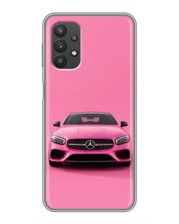 Чехол для Samsung Galaxy A32 (5G) с картинкой «Розовый Mercedes AMG»