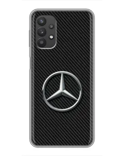 Чехол для Samsung Galaxy A32 (5G) с картинкой «Карбоновый Mercedes стиль»