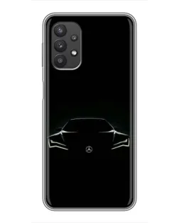 Чехол для Samsung Galaxy A32 (5G) с картинкой «Mercedes — силуэт авто»