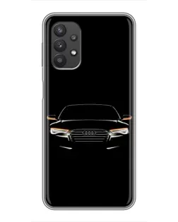 Чехол для Samsung Galaxy A32 (5G) с картинкой «Audi — ночной контур»