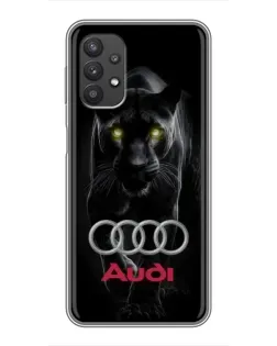 Чехол для Samsung Galaxy A32 (5G) с картинкой «Пантера и Audi»