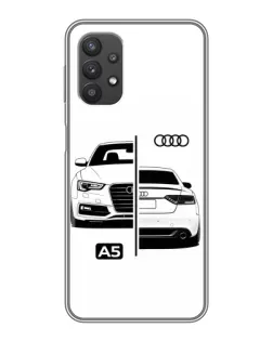 Чехол для Samsung Galaxy A32 (5G) с картинкой «Audi — контрастный дизайн»