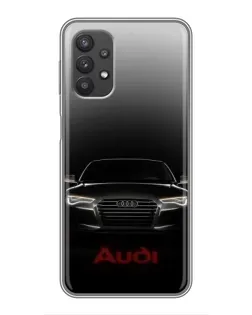 Чехол для Samsung Galaxy A32 (5G) с картинкой «Audi — градиентный контур»