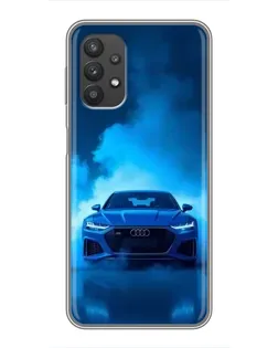 Чехол для Samsung Galaxy A32 (5G) с картинкой «Audi — голубая энергия»