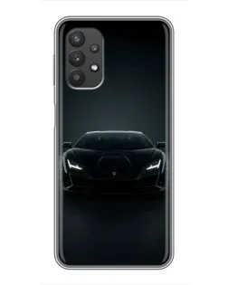 Чехол для Samsung Galaxy A32 (5G) с картинкой «Черный Lamborghini Aventador»
