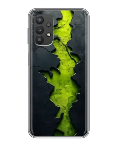 Чехол для Samsung Galaxy A32 (5G) с картинкой «Салатовый разлом скалы»