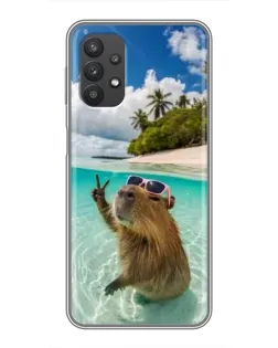 Чехол для Samsung Galaxy A32 (5G) с картинкой «Капибара на море» Чехол для Samsung Galaxy A32 (5G) с картинкой «Капибара на море»