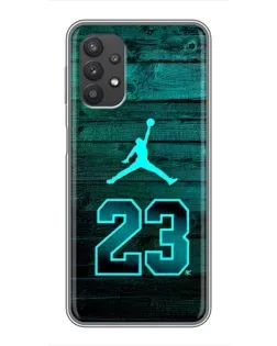 Чехол для Samsung Galaxy A32 с картинкой «Jordan Cyan 23»