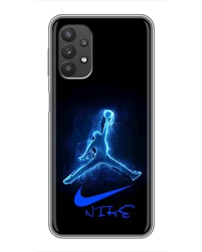 Чехол для Samsung Galaxy A32 с картинкой «Jordan Neon Blue» Чехол для Samsung Galaxy A32 с картинкой «Jordan Neon Blue»
