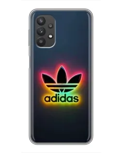 Чехол для Samsung Galaxy A32 с картинкой «Неоновый Adidas»