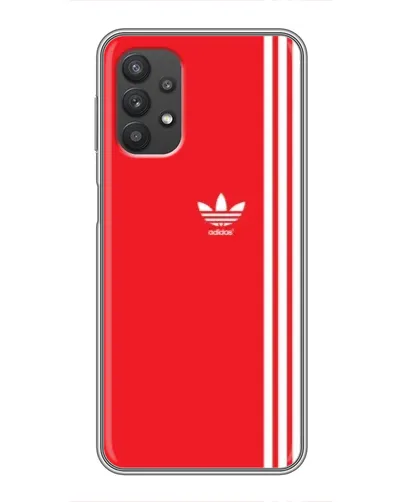 Чехол для Samsung Galaxy A32 с картинкой «Красный минимализм Adidas»