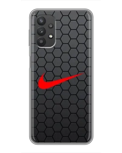 Чехол для Samsung Galaxy A32 с картинкой «Nike — карбоновая сетка»