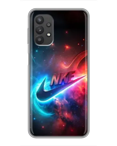 Чехол для Samsung Galaxy A32 с картинкой «Огненный логотип Nike»