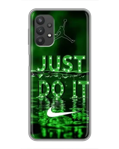 Чехол для Samsung Galaxy A32 с картинкой «Зеленый неоновый Nike»