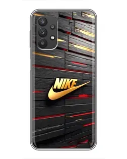 Чехол для Samsung Galaxy A32 с картинкой «Золотой Nike на металле» Чехол для Samsung Galaxy A32 с картинкой «Золотой Nike на металле»