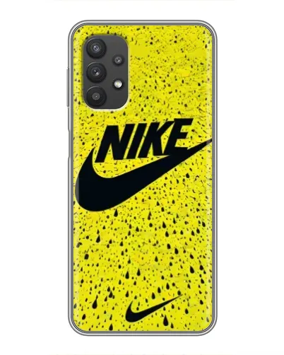 Чехол для Samsung Galaxy A32 с картинкой «Желтый текстурный Nike»