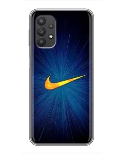 Чехол для Samsung Galaxy A32 с картинкой «Синий пульс Nike» Чехол для Samsung Galaxy A32 с картинкой «Синий пульс Nike»