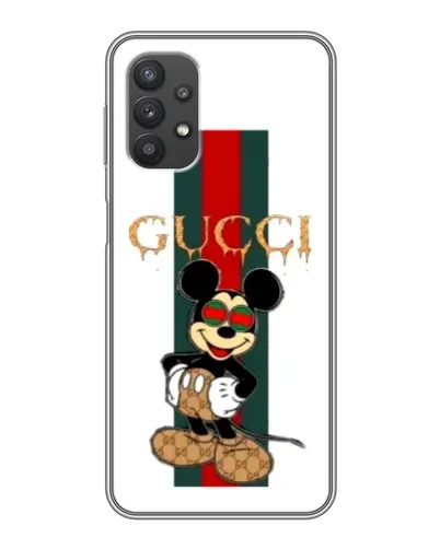 Чехол для Samsung Galaxy A32 с картинкой «Микки Маус Gucci — полосы»