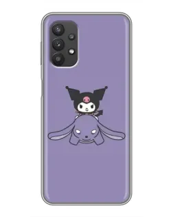 Чехол для Samsung Galaxy A32 с картинкой «Kuromi на лиловом фоне»
