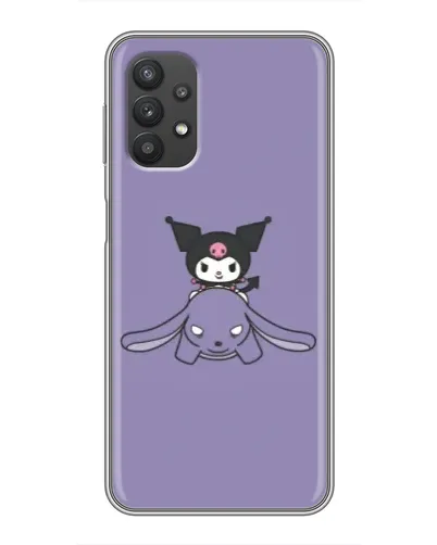 Чехол для Samsung Galaxy A32 с картинкой «Kuromi на лиловом фоне»