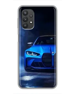 Чехол для Samsung Galaxy A32 с картинкой «Голубая BMW M4»