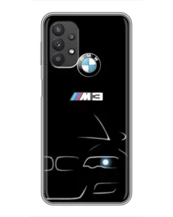 Чехол для Samsung Galaxy A32 с картинкой «Минималистичный принт BMW M3»