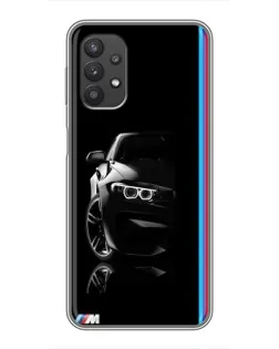 Чехол для Samsung Galaxy A32 с картинкой «Силуэт BMW в темноте»