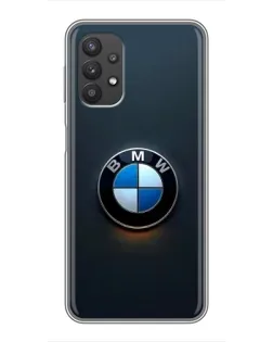Чехол для Samsung Galaxy A32 с картинкой «Логотип BMW — минимализм»