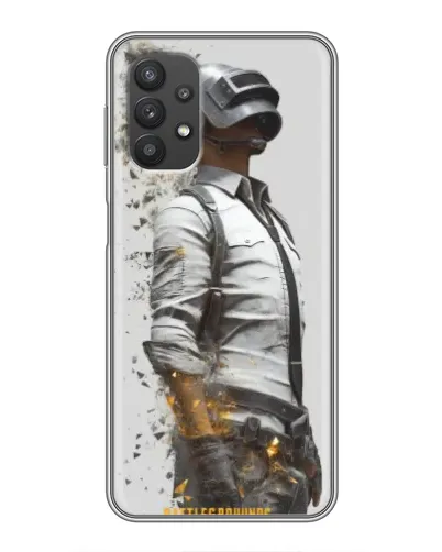 Чехол для Samsung Galaxy A32 с картинкой «PUBG — боец в пыли»