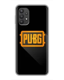 Чехол для Samsung Galaxy A32 с картинкой «PUBG — рамка лого»